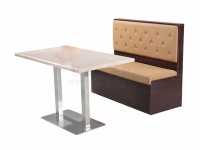 茶餐廳桌子和板式卡座沙發