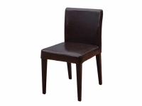 低背簡潔皮革軟包餐廳椅子