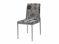 時尚現代簡約花紋布藝餐椅