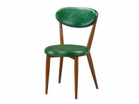 簡約鐵藝木紋皮革坐墊椅子