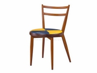 時尚簡約鐵藝木紋餐廳椅子