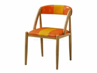 北歐風時尚鐵藝木紋西餐椅