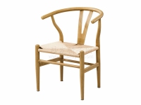 木紋色編繩款鐵藝Y字餐椅