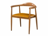 美式高級木紋色鐵藝總統椅