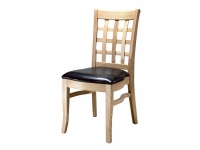 時尚休閑皮革坐墊實木餐椅