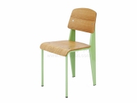 綠色環保鋼木結構快餐椅子