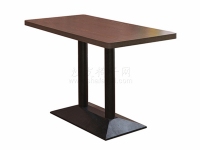 加厚款小圓邊三胺板鋼木桌