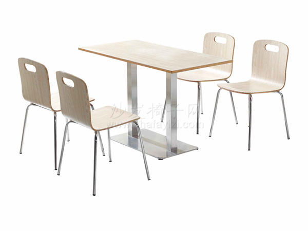新款上市鋼木餐桌餐椅組合
