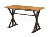 米字腳架實木貼皮餐廳桌子