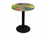 時尚彩色油漆圓形主題餐桌
