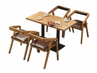 北歐風水曲柳實木餐桌椅子
