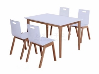 小清新風格實木烤漆餐桌椅