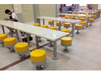 美食廣場固定式餐桌椅案例