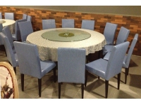 中式飯店圓桌椅子組合實拍
